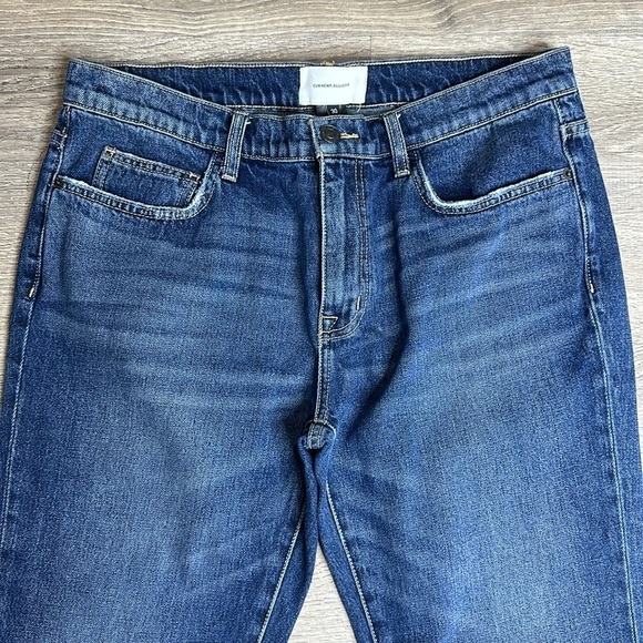 Current/Elliott Women’s Mid-Rise Ankle Straight Leg Jeans Blue Sz 30 - Picture 2 of 11